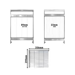 Cuțit tăiat praline - tip chitară - Distanță sârmă: 23 & 89 mm - incl. 2 cadru tăietor ciocolată