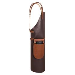 (6 pieces) KARLOWSKY | Professional Leather Bib Apron X‑Style Cross‑Back – Mocha - 600×820 mm