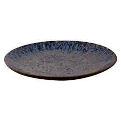 (4 buc) Lester - Farfurie plată - rotund - gresie - Ø 210 mm - albastru
