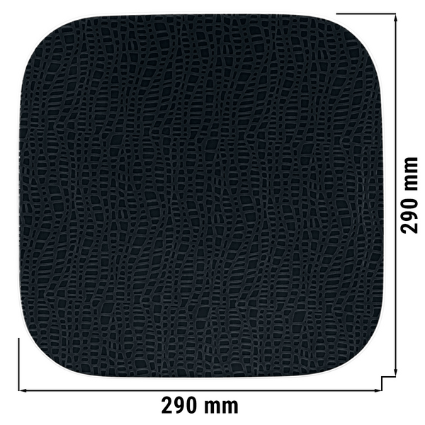(4 adet) SELTMANN WEIDEN | Coupe tabak - düz kare - 290x290 mm - Siyah