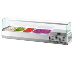 Sushikylmonter PREMIUM PLUS - 1328x353 mm - 5x GN 1/4 - med glasmonter