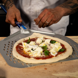 Pizza shovel - AZZURRA - Aluminum - 330x330mm - perforated