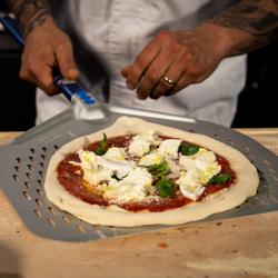 Pala per pizza - AZZURRA - Alluminio - 360x360mm - perforata