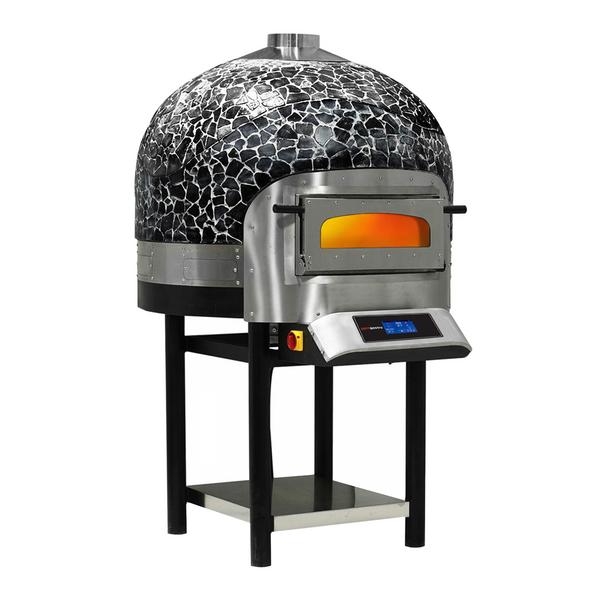 Elektrisk pizzaugn - med eldfast sten - 6 x Ø 30 cm - 1‑däck - upp till 400 °C - Touch - 1200x1368 mm - inkl. underrede med bottenhylla