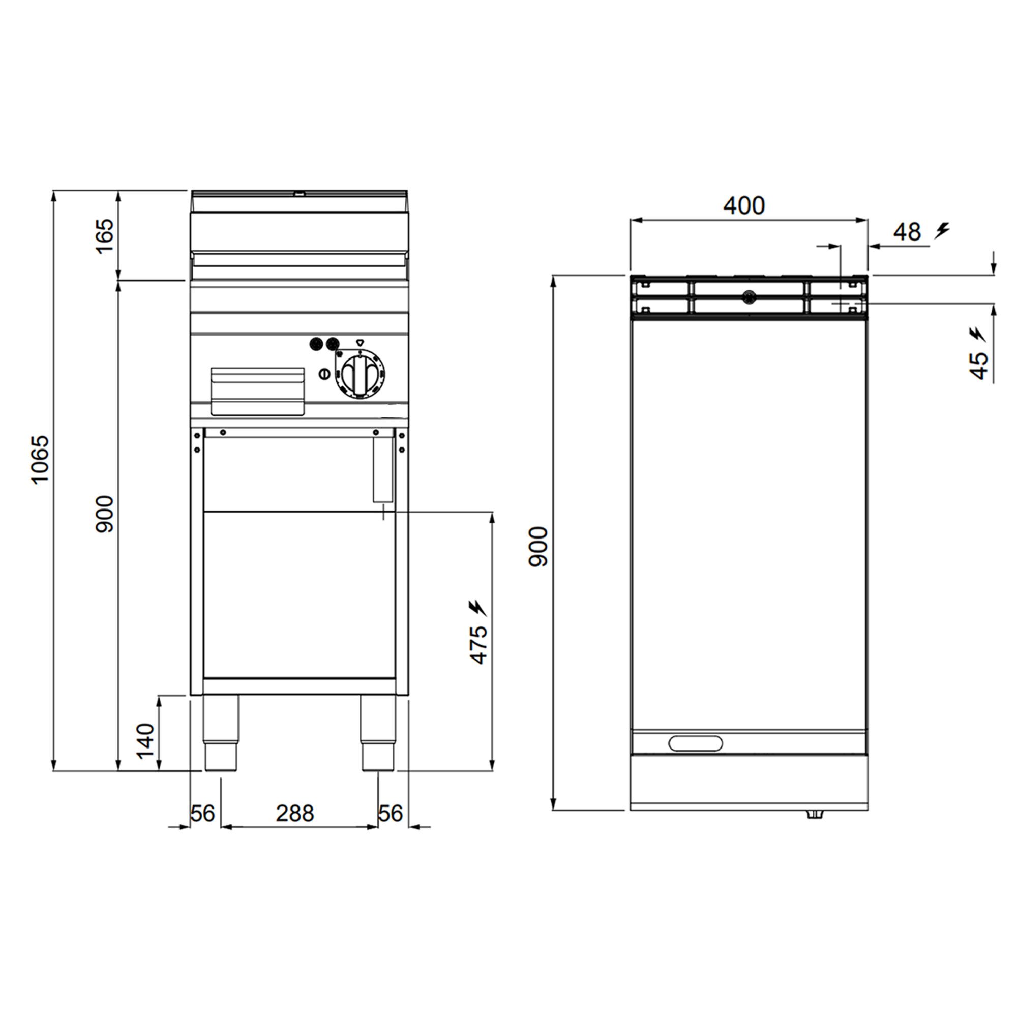 Plaque de cuisson électrique - 5,7 kW - lisse