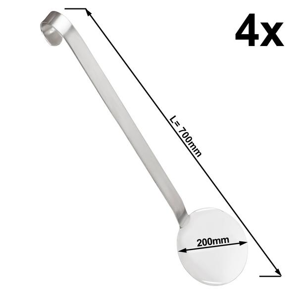 (4 pcs) Cuillère à riz - Longueur : 700mm - Acier inoxydable