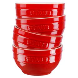 STAUB | CERAMIQUE - Комплект купички, 4 броя - Ø 120 мм - Керамика - Черешово червено