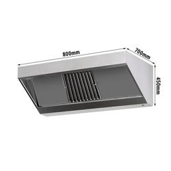 Okap przyścienny - 800mm - z filtrem i lampą