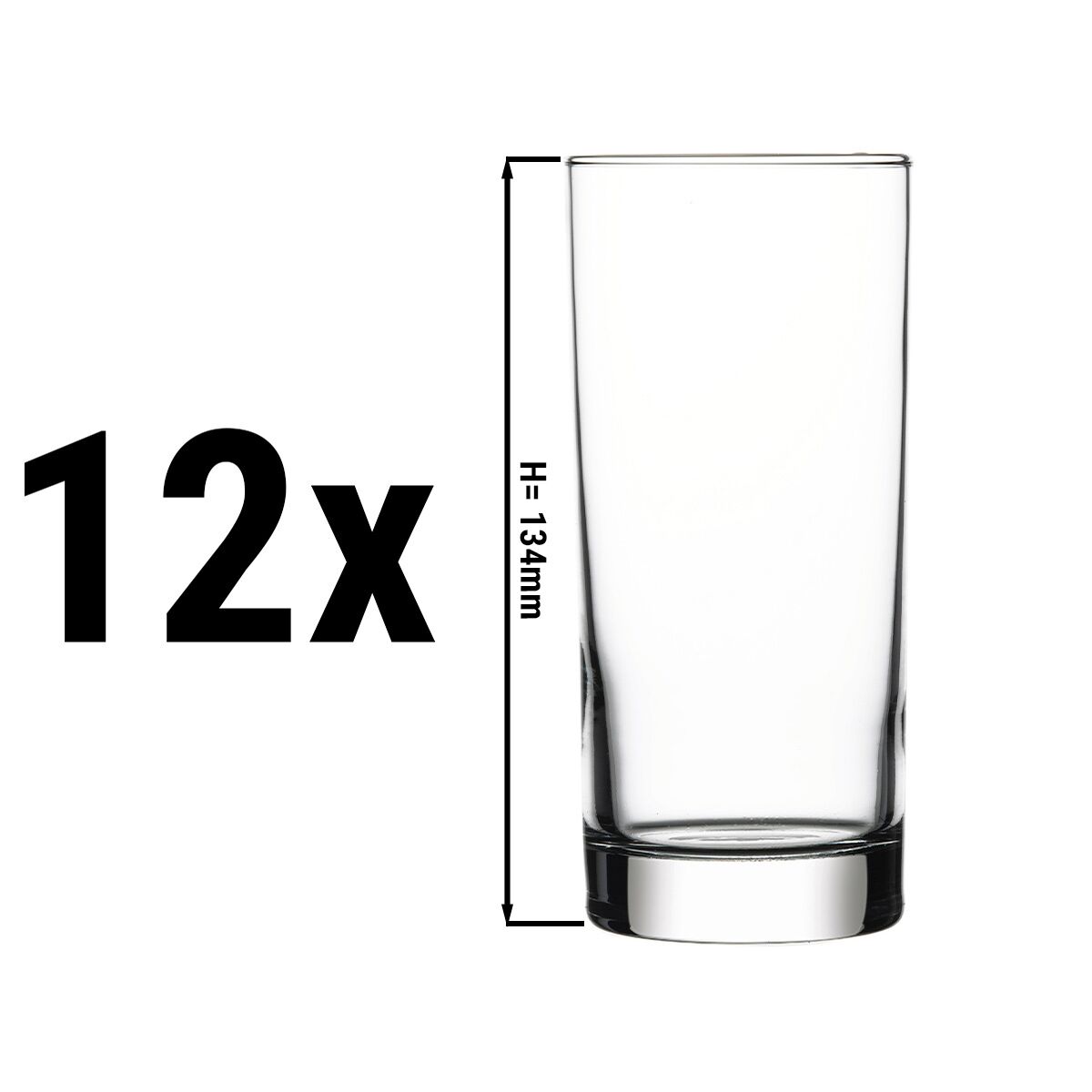 (12 pièces) Verre à jus & long drink - CHICAGO - 290 ml - gradué à 200 ml