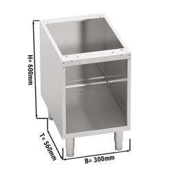Onderstel - 300x550x(H)600mm - met deur(en) | RVS - passend voor LORENZO 600