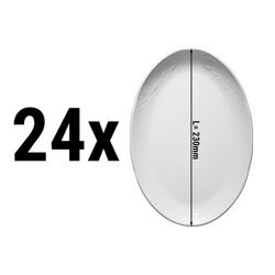 (24 stuks) CLASSICO - Schotel/bord - ovaal - Lengte: 230mm - Wit
