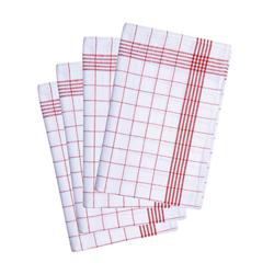 (10 uds) Paños secavajillas - 100% algodón - multiusos - 50x70cm - Rojo a cuadros