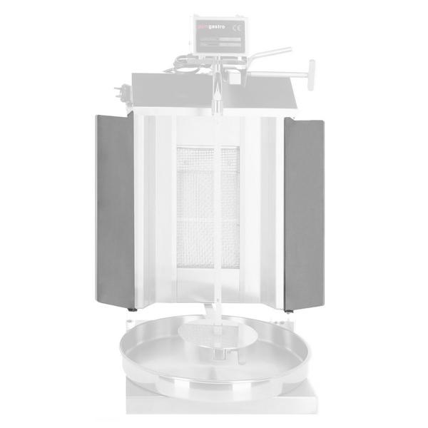 Összecsukható ajtók kebabgrillhez - 375x153 mm - rozsdamentes acél | bal és jobb oldali szett - kebabgrillekhez - kompatibilis: DOK1 - tartalmaz: 2 ajtó