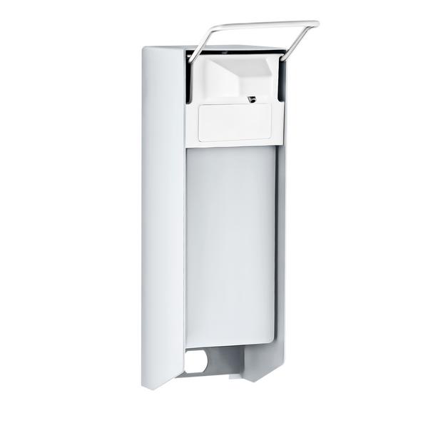 Disinfectant dispenser with operating lever - 1000ml - stainless steel