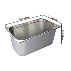 Conteneur GN 1/1 en inox – Hauteur : 200 mm