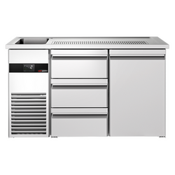 Pivski štand PREMIUM - 1550x700 mm - 1 vrata & 3 ladice 