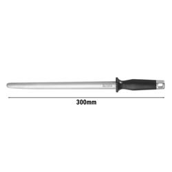 F. DICK | Cooking sharpening steel – Oval - 300 mm (12") - Black Handle