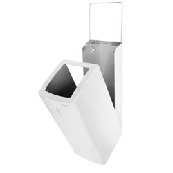 AIR-WOLF | Cestino per rifiuti - 50L - Acciaio inox bianco