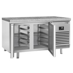 Bakkerij koelwerkbank PREMIUM PLUS - 1618x800mm - 400 liter - met 4 deuren - granieten werkblad