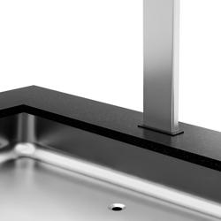 Buffet chaud DUBLIN - 1600mm - avec bain-marie - sur roulettes - pour 4x GN 1/1