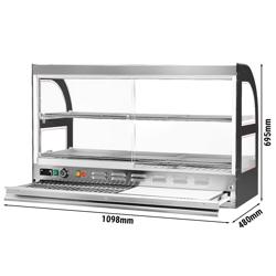 Çekilebilir kesme tahtalı tavuk teşhir tezgahı