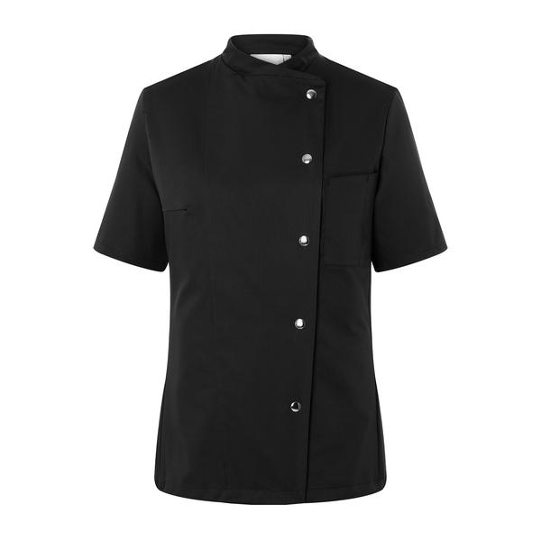 KARLOWSKY | Ladies Chef Jacket Greta – Black - Size 34 - Short Sleeve - Press-Stud Fastening