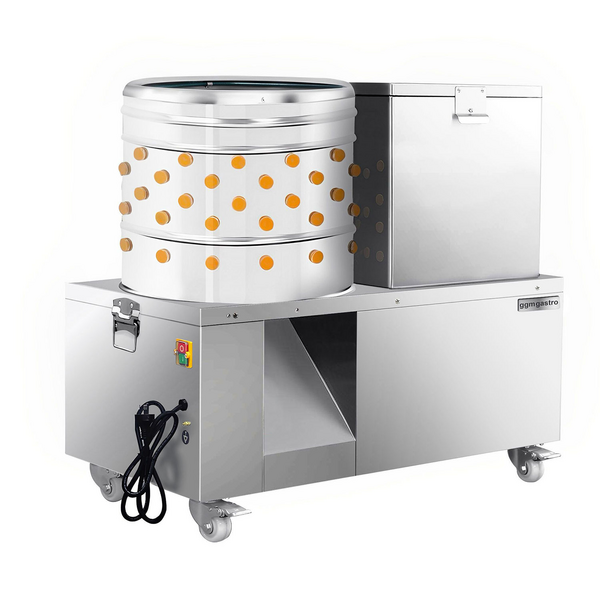 2-in-1 plukmachine en broeiketel voor pluimvee - Trommel Ø 60 cm