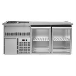 منضدة البار PREMIUM PLUS - 1950x700mm - 2 أبواب زجاجية