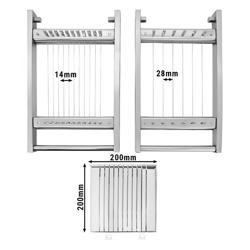 Commercial Praline Guitar Cutter - Wire Spacing: 14 & 28mm - incl. 2 Frames