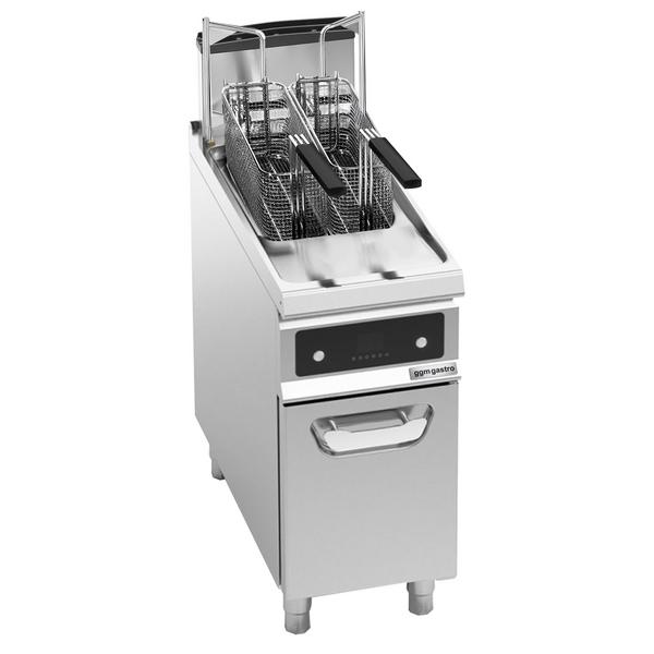Free Standing Gas Fryer - 20 litres - 17.5kW - with built-in oil filtration - with automatic basket lift