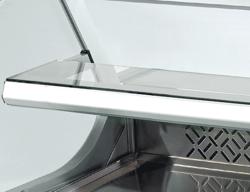 KRI109 Display Counter Glass Shelf Insert – 925×210 mm - 10 mm thick - rear metal rail