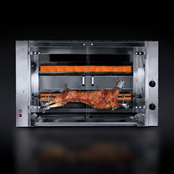 Gaz Rôtissoire à agneau et porcelet Verticale - avec 2 broches - 20kW