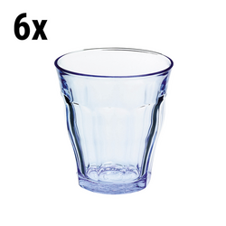 (6 pezzi) Bicchiere multiuso Duralex - PICARDIE - 220 ml - Blu-trasparente
