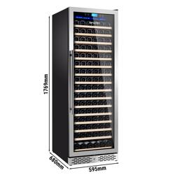 Commercial Wine Fridge - Black - Freestanding - Single Zone - 450L - max. 171 bottles
