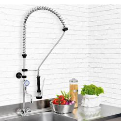 Douche à vaisselle monotrou 6000 - avec mitigeur, robinet pivotant & 2 vannes mélangeuses	