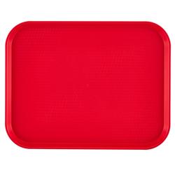 (12 pieces) CAMBRO | Fast Food Tray – Rectangular – High-Profile Rim – Red – 460×360 mm