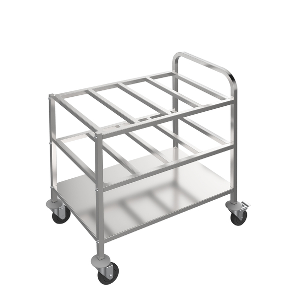Тележка для сервировки 0,80 м - с 2 полками для 12 контейнеров GN1/6 каждая