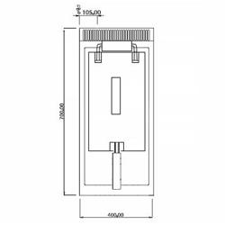 Elektrische friteuse - 10 liter - 9 kW - mechanische bediening - met aftapkraan
