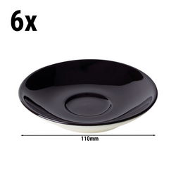 (6 Stück) BART COLOUR CAFE - Espressountertasse - Ø 110mm - Schwarz
