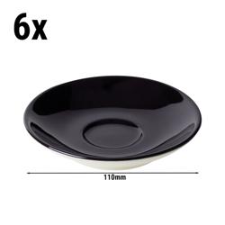 (6 pcs) BART COLOUR CAFE - Espresso saucers - Ø110mm - Black
