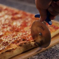 Pizzawiel PREMIUM - Ø100mm - RVS - blauw