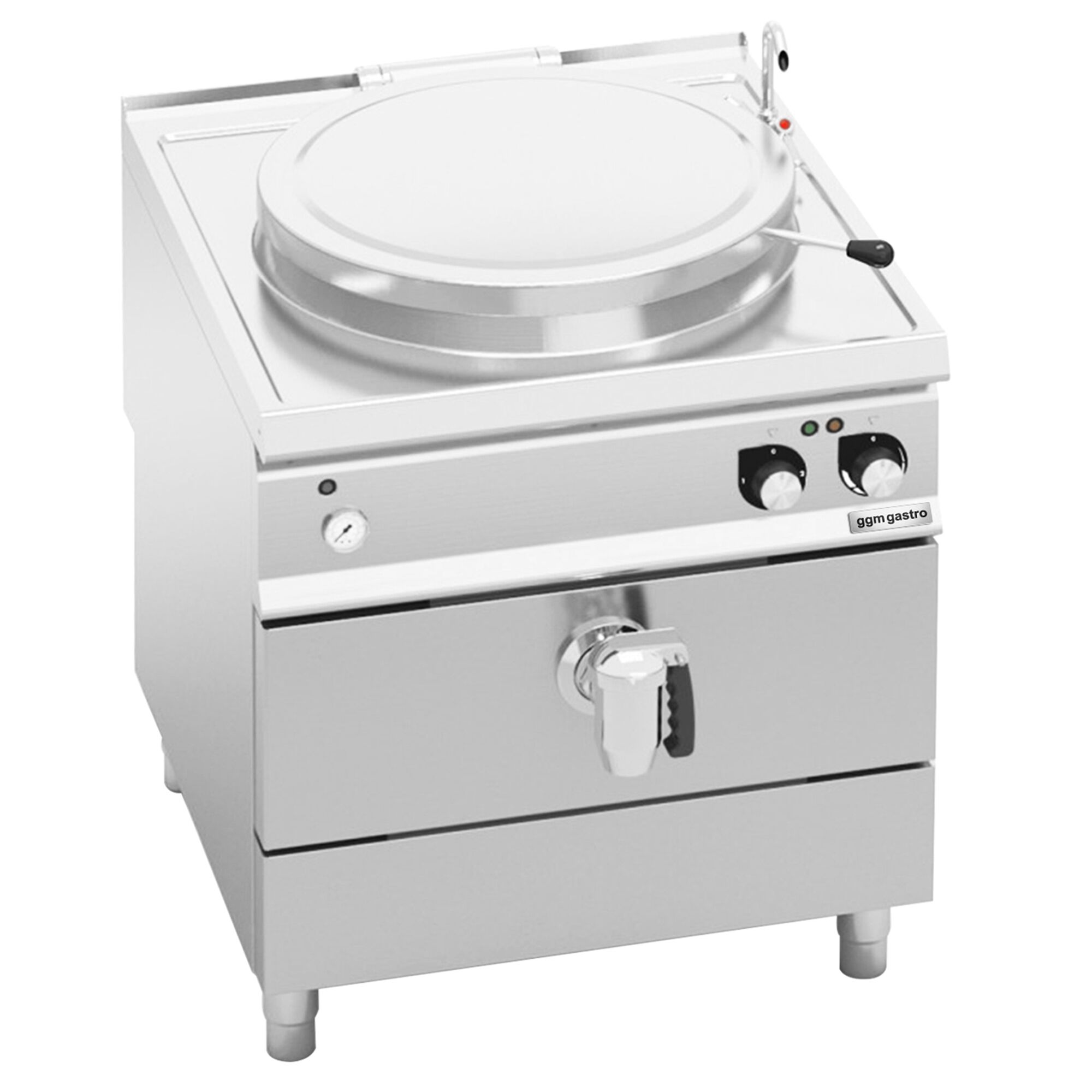 Marmite électrique de cuisson - 150 litres - 18 kW - chauffage indirect - avec arrivée d’eau et robinet de vidange