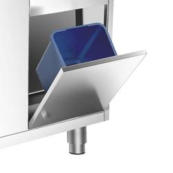 Lavello armadiato - in acciaio inox - 1200x600mm - con pattumiera - 1 vasca a sinistra