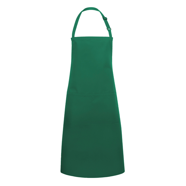 Karlowsky - Delantal con pechera con bolsillo Basic - Verde bosque