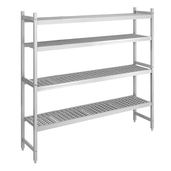 Početni regal od aluminija - 1611x1800 mm - Dubina: 460 mm - Nosivost: 600 kg ukupno