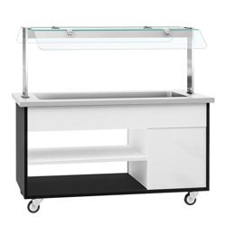 Carrinho de buffet quente DANZIG - 1600mm - para 4x GN 1/1