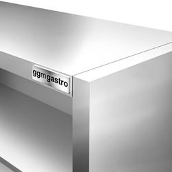 Edelstahl Wandhängeschrank PREMIUM - 1000x400mm - ohne Schiebetür - 1000mm hoch