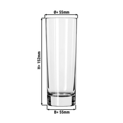 (12 stuks) Longdrinkglas - CHICAGO - 222 ml - Transparant
