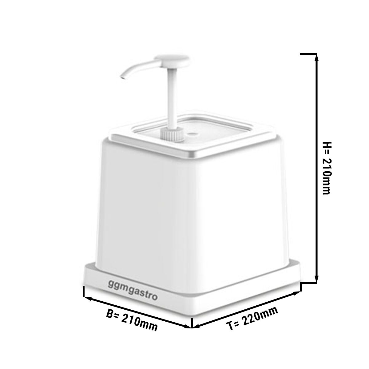 Distributeur de Mayonnaise / Sauces - 2 L - Polypropylène - avec Pompe