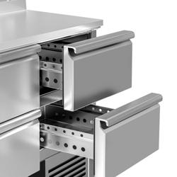Zubereitungstisch Mini PREMIUM - 900mm - 4 Schubladen - für 5x GN 1/6